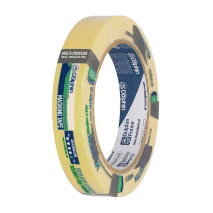 Blue Dolphin Nagy teljesítményű festő-maszkolószalag 19 mm × 50 m, sárga