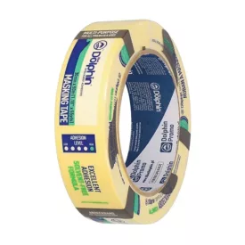   Blue Dolphin nagy teljesítményű festő-maszkolószalag 30 mm × 50 m, sárga