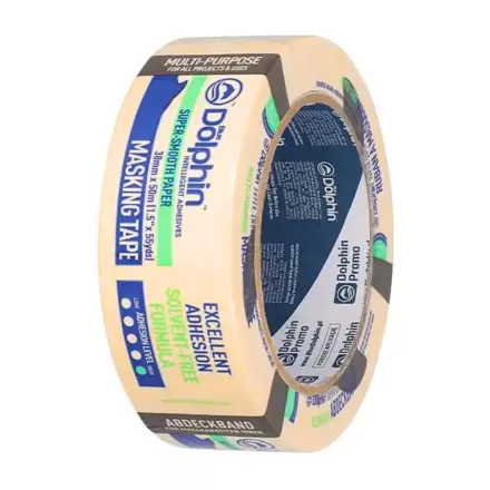 Blue Dolphin nagy teljesítményű festő-maszkolószalag 38 mm × 50 m, Sárga