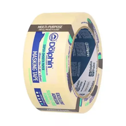 Blue Dolphin nagy teljesítményű festő-maszkolószalag 48 mm × 50 m, Sárga