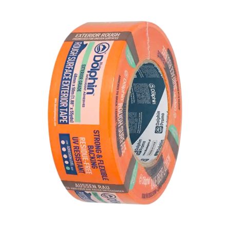 Blue Dolphin Kültéri Szövetes Vakolószalag érdes felületekre – narancssárga, UV-álló 14 napig 48mm x 50m