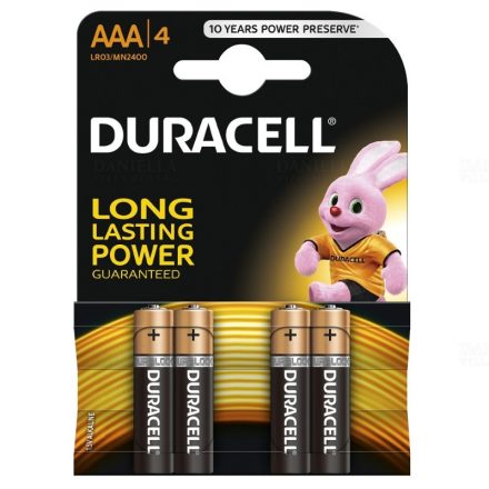 Elem foto R03,AAA 1,5V bliszteres Duracell Basic 4 db/bliszter