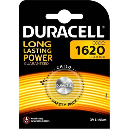 LITHIUM GOMBELEM DURACELL DL1620 CR1620 Buborékfólia 1 db.