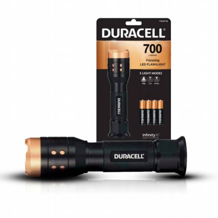 Alumínium LED zseblámpa kézi nagy teljesítményű taktikai elem 4xAA 700lm 3 mód DURACELL