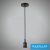 UNIVERSO Függeszték fém foglalattal 1xE27 max. 240V 60w 2 méter fekete