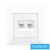 ELDLUX ELDGROUND 2×RJ45 Cat.6 UTP aljzat Fehér