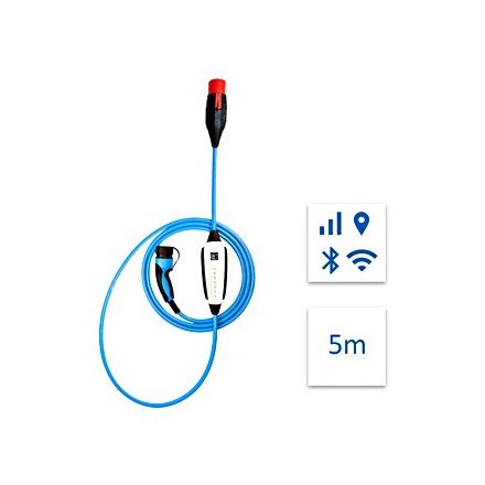 Mobil töltő, 5m, Typ 2, 22kW, GSM, GPS, WLAN, Bluetooth