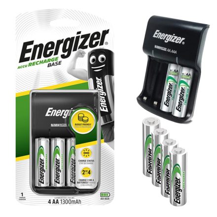 ENERGIZER ALAPTÖLTŐ + 4x Univerzális AA 1300mAh akkumulátor