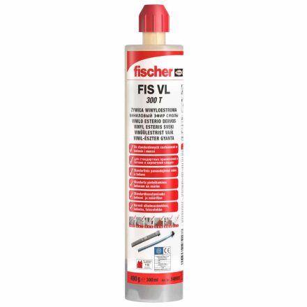 FISCHER VL 300 T Injektáló ragasztó 300ml beton ragasztó