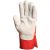 Kesztyű szürke marhahasíték piros vászonnal 10-es