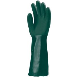   Mártott plimer kesztyű vegyszerálló 40cm zöld VYSOL 10-es