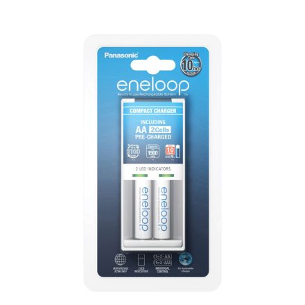 Panasonic Eneloop Basic Akkutöltő + 2db 1900mAh AA (600min)