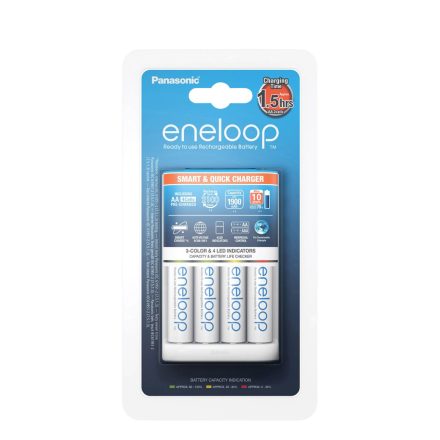 Panasonic Eneloop Pro Akkutöltő (gyorstöltő) + 4db 1900mAh AA (120min)