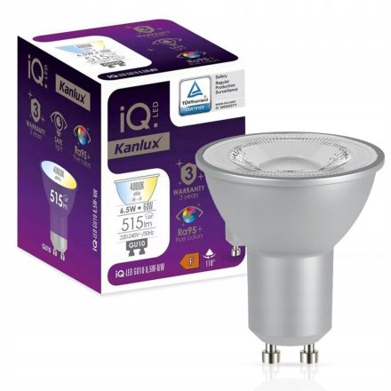 IQ izzó - LED GU10 6.5W 515lm 4000K Semleges 110° KANLUX