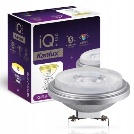 G53 AR111 LED izzó 13W 950lm 2700K Meleg 40° KANLUX