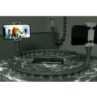 Tapadókorongos, flexibilis kukac telefontartó