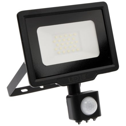 LED reflektor 20W 1600lm 4000K IP44 fekete LED2B KOBI MHC mozgásérzékelővel