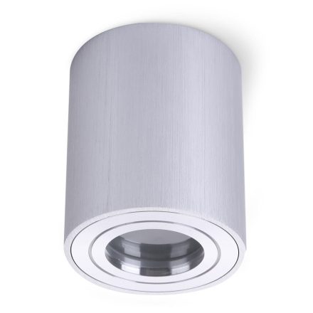 Felületre szerelhető HALOGEN lámpatest Vízálló alumínium SPOT TUBE 95mm IP44 króm AQUARIUS ROUND Kobi