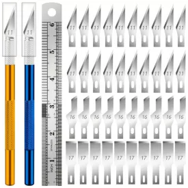   Precíziós kézműves kés készlet, 40 db tartalék pengével