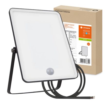 LED reflektor 50W 4000K 4500lm IP65 fekete LEDVANCE ESSENTIAL SENSOR mozgásérzékelővel