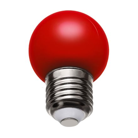 LED izzó E27 G45 1W RED 270° Spektrum dekoratív