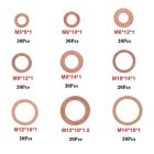 Réz tömítő alátét, 200 db, átlátszó tárolóban