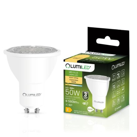 GU10 LED izzó 6W = 50W 580lm 3000K Meleg Állítható 24° 36° 60° LUMILED