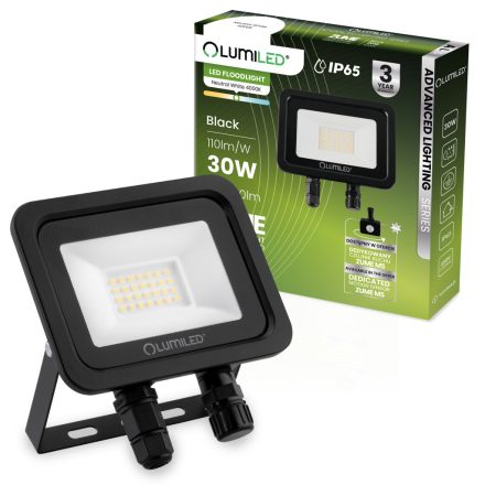 ZUME LED reflektor 30W 3300lm 4000K IP65 Black Advanced Lighting Series LUMILED