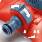 Locsoló, virág alakú talapzat, 8 funkciós, műanyag; kuplung csatlakozóval