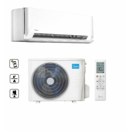 MIDEA BREEZELESS E MCB-12-SP OLDALFALI SPLIT KLÍMA CSOMAG 3,5 KW