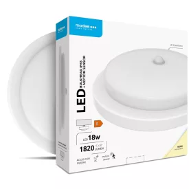   Modee LED Bulkhead Kerek 18W 4000K (D195x45mm) IP65+PIR (1820 lumen) fehér ERP