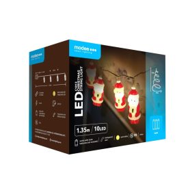   Modee Karácsonyi LED Füzér Plastic Elemes C1013 (10LED/1,35m/15cm) warm