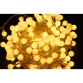   Modee Karácsonyi LED Füzér Berry Plastic Adapteres (100LED/10m/10cm) warm