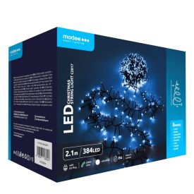   Modee Karácsonyi LED Füzér Plastic Adapteres C2017 (384LED/2,1m) cold