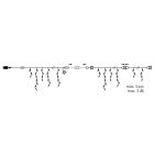 Modee Karácsonyi LED Füzér Adapteres C2019 Bővíthető (100LED/2m/H70cm) warm