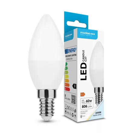 Modee Lighting LED Izzó Gyertya (Candle) 8,5W E14 360° 6000K (806 lumen) ERP