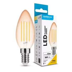   Modee LED Filament Amber Candle C35 4W E14 320° 1800K (360 lumen)