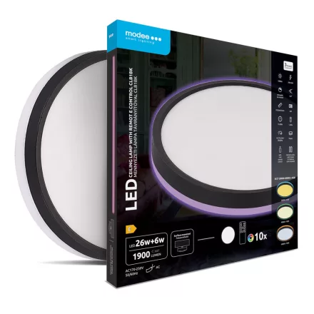 Modee Mennyezeti LED Lámpa CLB1BK 26+6W 3CCT+RGB D320mm +rem (1900 lumen) ERP