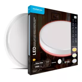   Modee Mennyezeti LED Lámpa CLB1WH 26+6W 3CCT+RGB D320mm +rem (1900 lumen) ERP