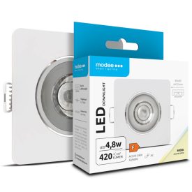   Modee LED Mélysugárzó Négyzet 4,8W 4000K IP20 80xH32mm ROT(420 lumen) fehér ERP