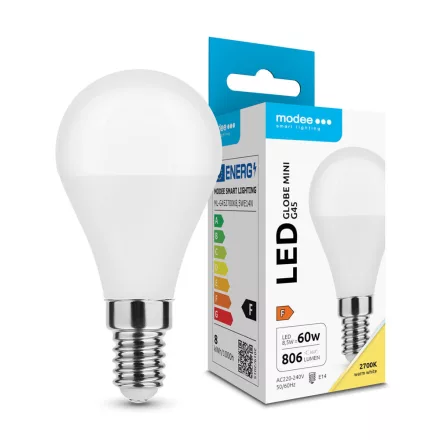Modee Lighting LED Izzó Globe Mini G45 8,5W E14 200° 2700K (806 lumen) ERP
