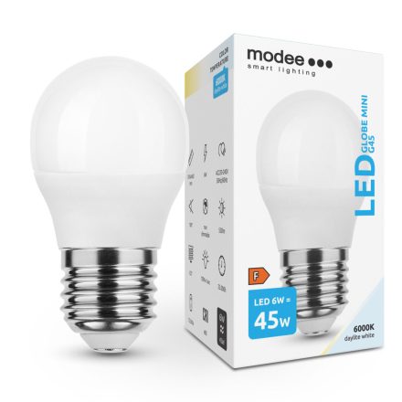 Modee Lighting LED Izzó Globe Mini G45 6W E27 180° 6000K (550 lumen) ERP