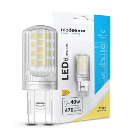 Modee Lighting LED Izzó G9 Aluminium 4,2W 2700K (470 lumen) ERP B1