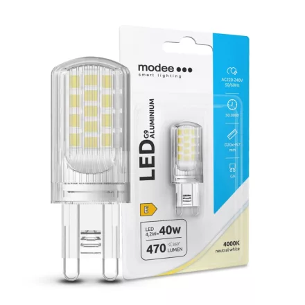 Modee Lighting LED Izzó G9 Aluminium 4,2W 4000K (470 lumen) ERP B1