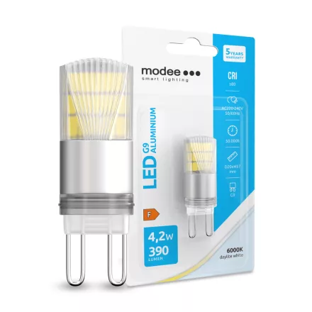 Modee Lighting LED Izzó G9 Aluminium 4,2W 6000K (470 lumen) ERP B1