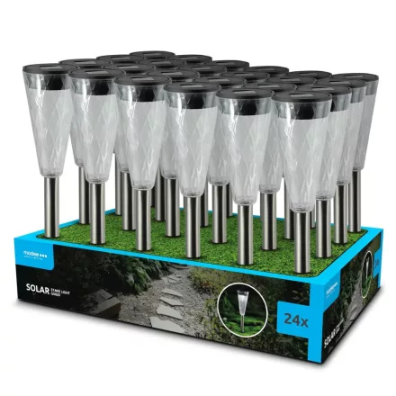Modee Lighting LED Szolár Napelemes Leszúrható Lámpa GS020 (35cm) (24db/display)