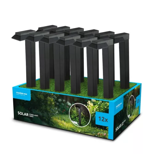   Modee Lighting LED Szolár Napelemes Leszúrható Lámpa GS022 (45cm) (12db/display)