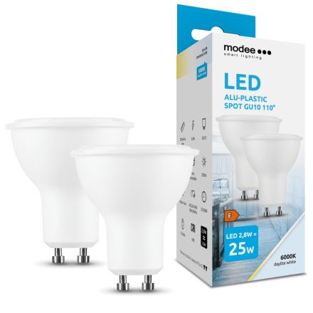 Modee Lighting LED Izzó Spot Alu-Plastic 2,8W GU10 110° 6000K (250 lumen) ERP B2