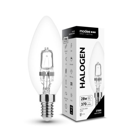 Modee Smart Lighting ECO Halogén Izzó Gyertya (Candle) 28W E14 (370 lumen)