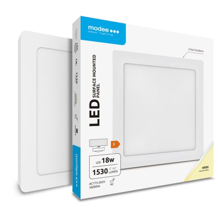 Modee Lighting LED Panel Négyzet - Felszerelhető 18W 4000K (1530 lumen) A-series